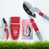 La Cisaille télescopique à crémaillère + sécateur à crémaillère et sa lame de rechange.